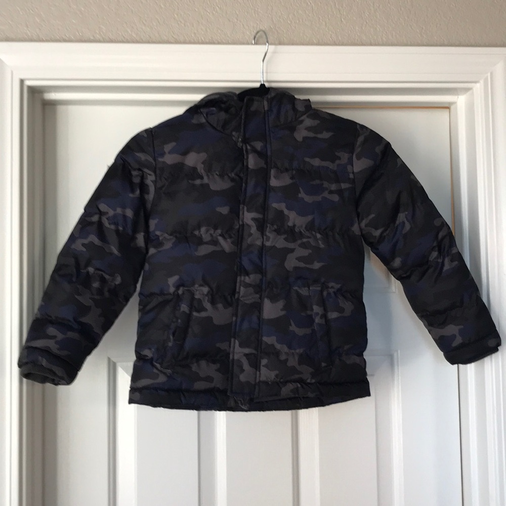 Boys hooded parka-camo